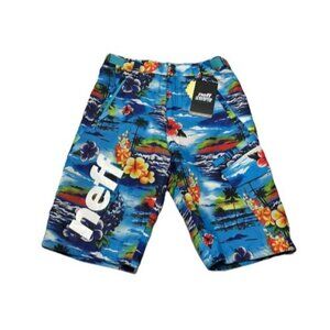NEW NEFF Men’s Snort Snow Short Hula Hawaiian Spring Skiing Cargo Size Medium